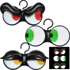 Halloween Animated Flashing Peeping Eyes Lights (3 Pack); Dark-Activated